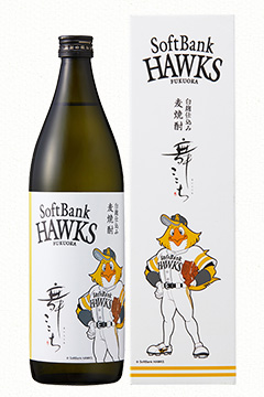 麦焼酎 舞ここち HAWKSラベル